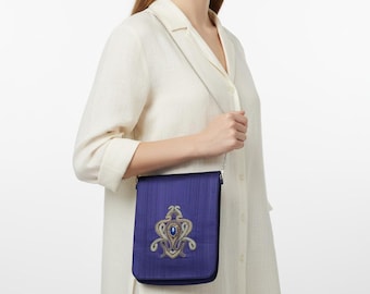 Borsa da sera blu pavone Borsa da ricamo con