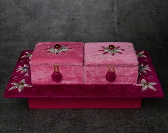 Handmade Christmas Gift box for Women, Pink Christmas Evening Gift box set for her