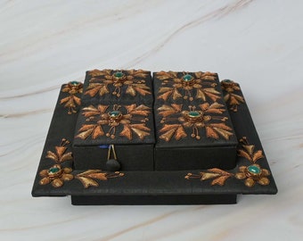 Handmade Christmas Gift box for Women, Black Christmas Evening Gift box set for her