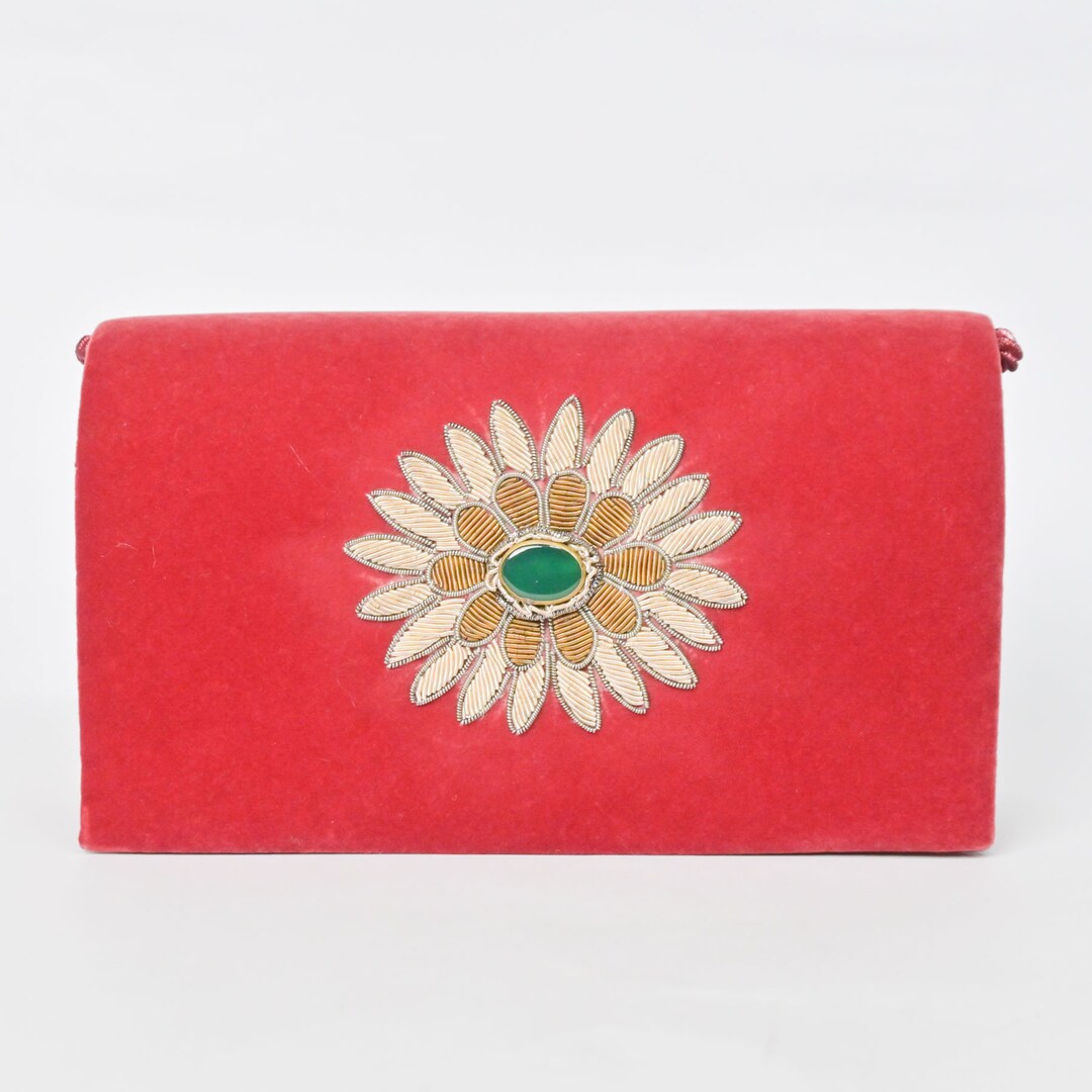 Regal Red Velvet Book Bag A Gemstoneadorned Literary Treasure Etsy