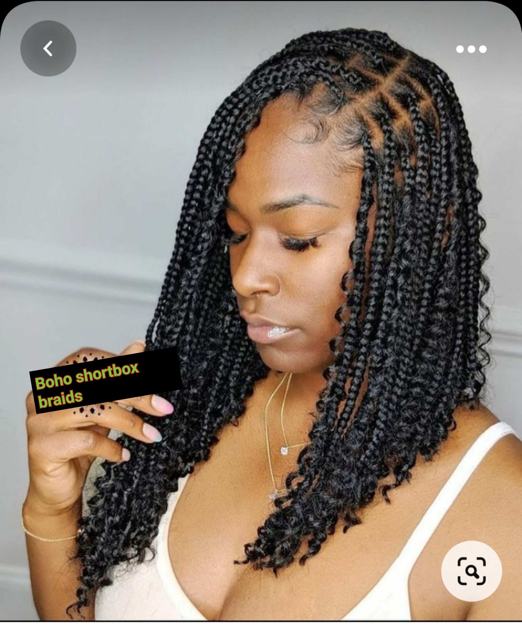 Boho Braided Wigs short Knotless Braids boho Knotless Braids - Etsy Canada