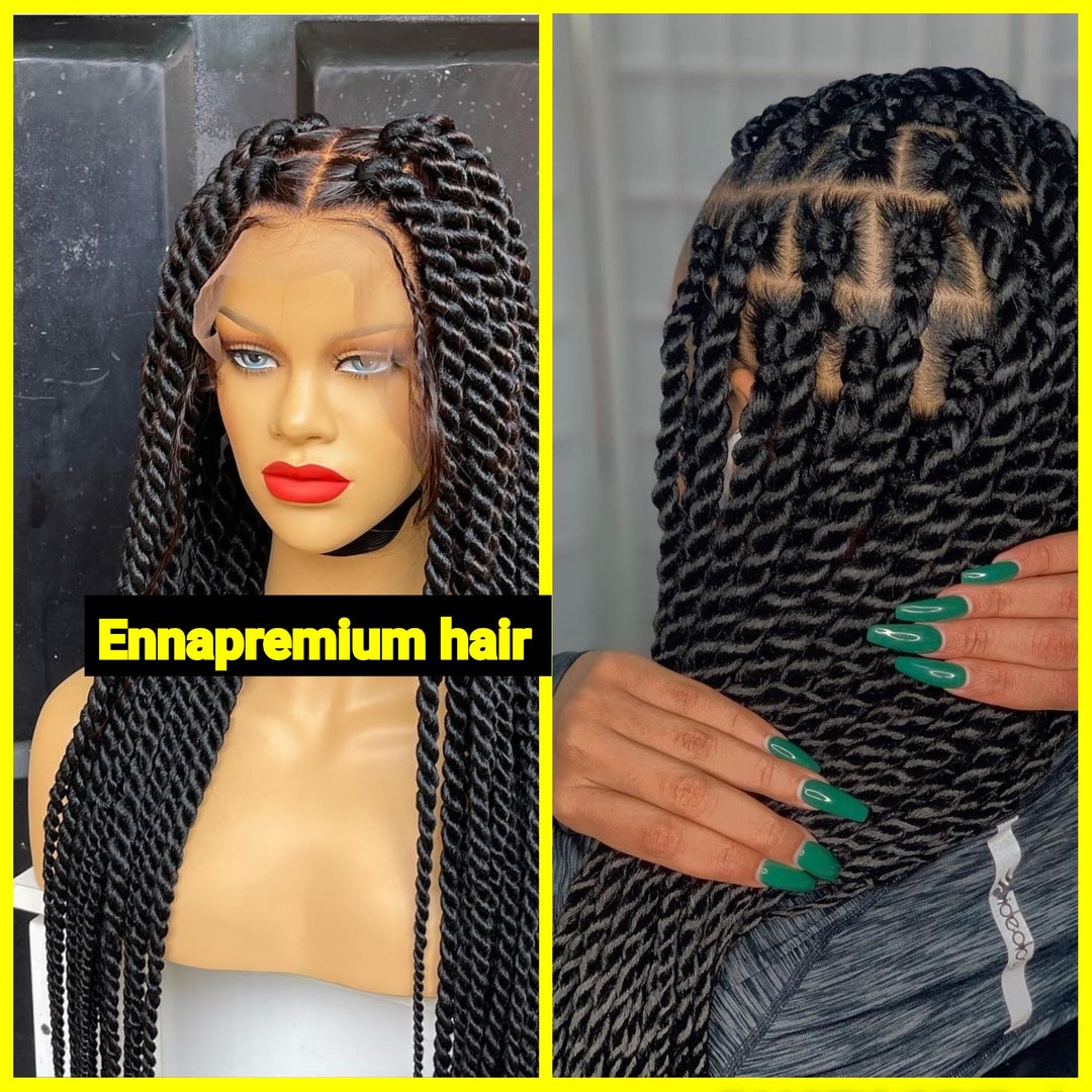 JUMBO BRAID WIG Raided Wig, Full Lace Braid Wig, Human Hair Braids
