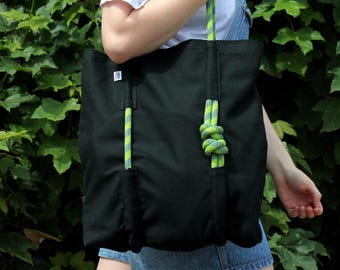 Rope Tote - Handmade in the UK from Retired Climbing Rope and Deadstock Canvas | Unique Gift for Climbers and Boulderers