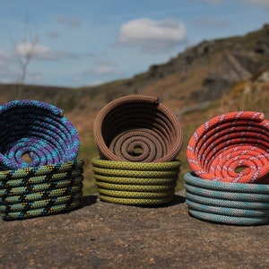 Sustainable Climber's Trinket Bowl Handmade from Retired Climbing Rope, Durable & Long Lasting | Unique Gift for Climbers and Boulderers