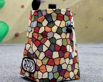 Honeycomb Tapestry Chalk Bag for Climbing & Bouldering | Sustainably Handmade with Zero Waste