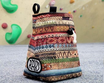 Durango Tapestry Chalk Bag for Climbing & Bouldering | Sustainably Handmade with Zero Waste