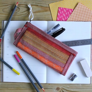 Warm Tones Climbing Rope Zip Pouch (medium) - Handmade in the UK from retired climbing ropes | Unique Gift for Climbers and Boulderers