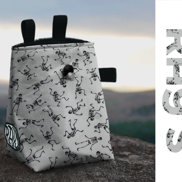 Chalk Bag for Climbing & Bouldering Handmade from Repurposed and Recycled Materials (AaaAaahhHHHHH) | Unique Gift for Climbers or Boulderers