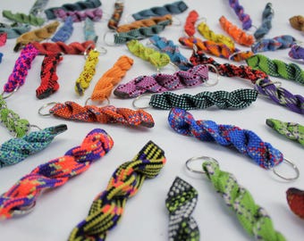 Recycled Climbing Rope Keyrings - Handmade with Zero Waste - Sustainable Gift for Climbers