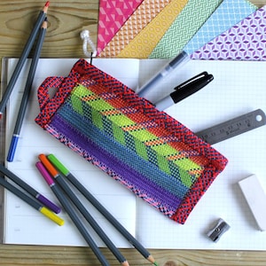 Rainbow Climbing Rope Zip Pouch (medium) - Handmade in the UK from retired climbing ropes | Unique Gift for Climbers and Boulderers