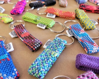 Recycled Climbing Rope Keyrings - Short Version - Handmade Keyrings for Climbers