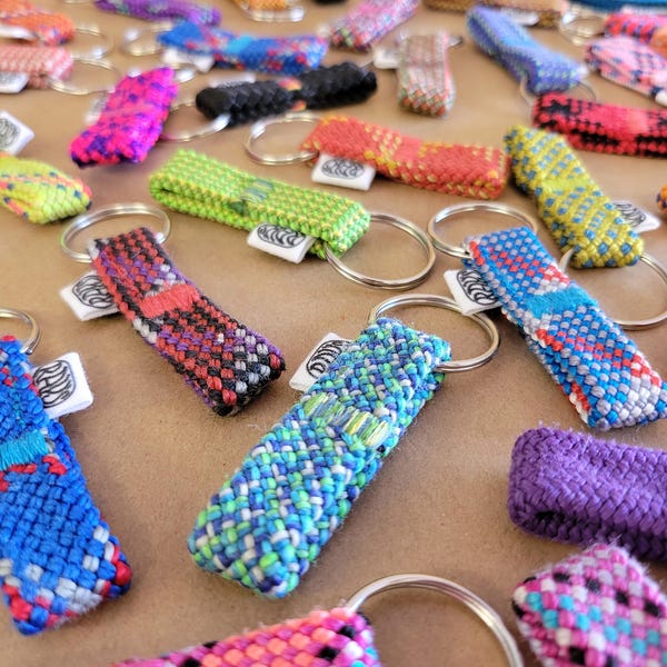 Recycled Climbing Rope Keyrings - Short Version - Handmade Keyrings for Climbers