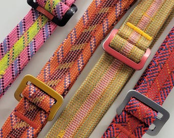 Warm Tones Climbing Rope Belt with Climbing Harness Buckle - Handmade in the UK from Retired Rope | Unique Gift for Climbers and Boulderers
