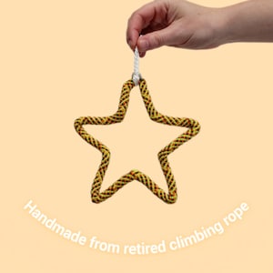 Star - Climbing Rope Christmas Tree Ornament & Christmas Decoration - Handmade from Retired Climbing Ropes | Christmas Gift for Climbers