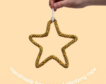 Star - Climbing Rope Christmas Tree Ornament & Christmas Decoration - Handmade from Retired Climbing Ropes | Christmas Gift for Climbers