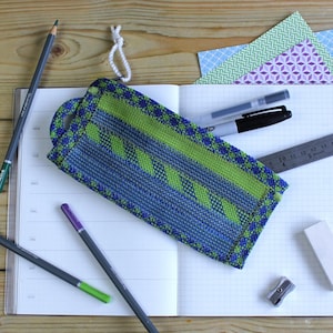 Climbing Rope Zip Pouch in Cool Tones (medium) - Handmade in the UK from retired climbing ropes | Unique Gift for Climbers and Boulderers
