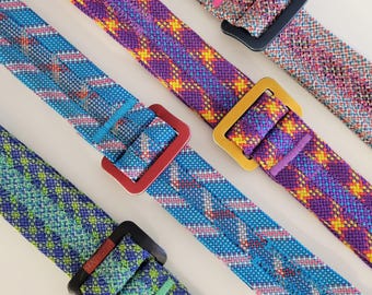 Cool Tones Climbing Rope Belt with Climbing Harness Buckle - Handmade in the UK from Retired Rope | Unique Gift for Climbers and Boulderers