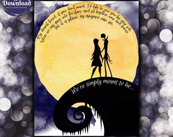 Jack And Sally Quotes Jack Sally Quotes | Etsy New Zealand