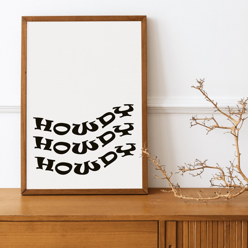 Howdy Howdy Printable Wall Art, Trendy Wall Art, Howdy Sign, Howdy ...