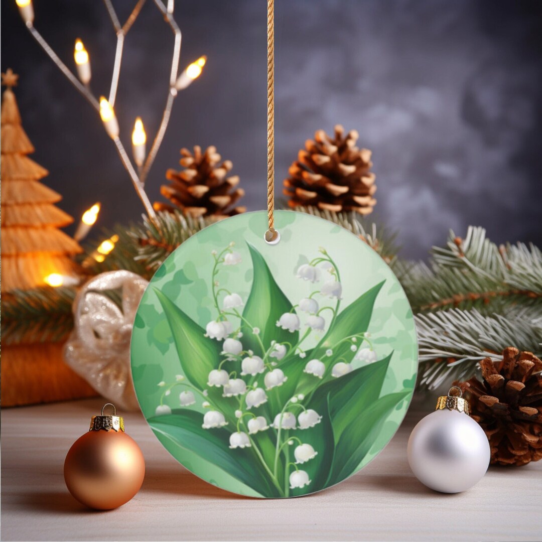 Birth Month Flower Ornament, May Flower of the Month, Custom Birth