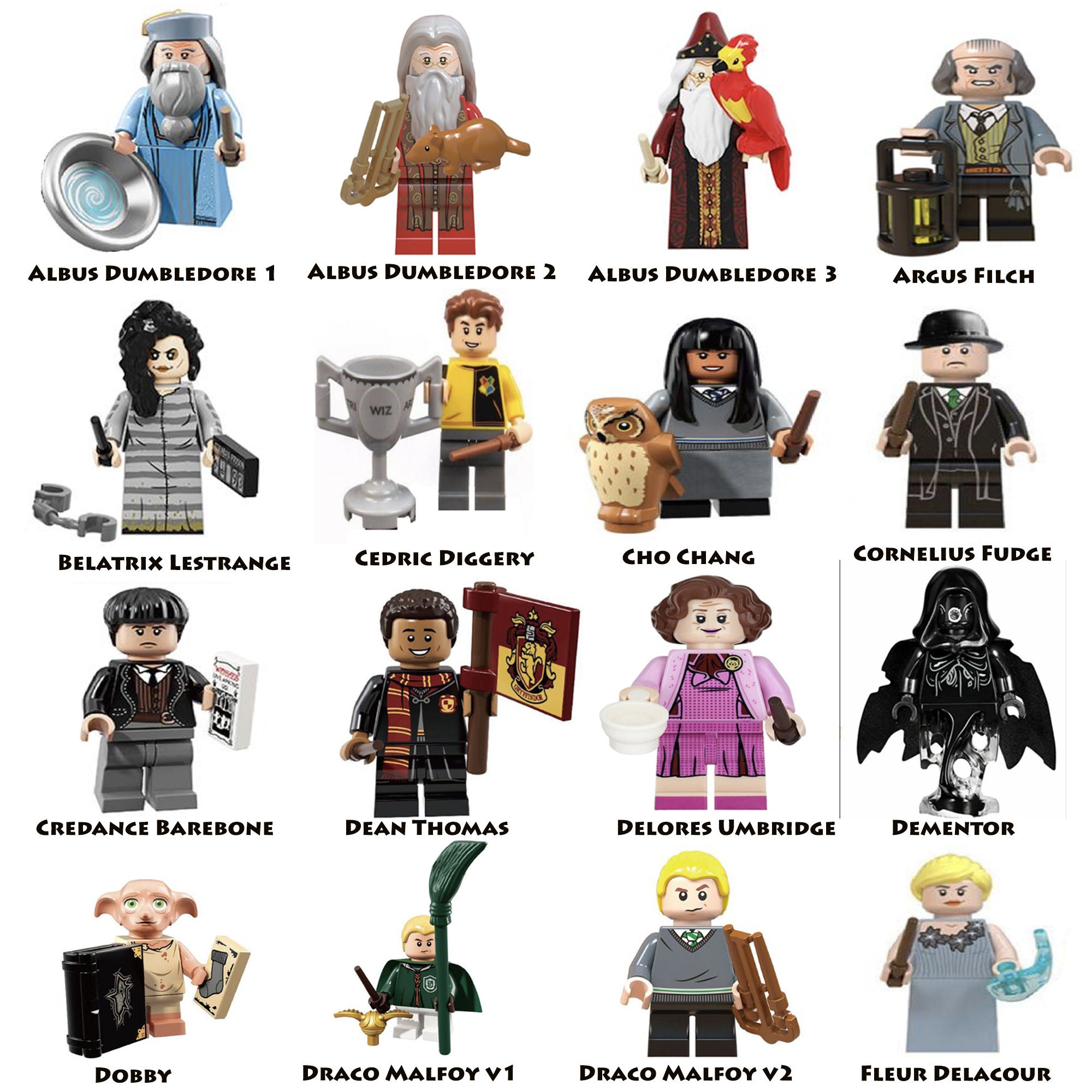 HARRY POTTER Custom Mini Figures Wizard Hogwarts Hermione Etsy