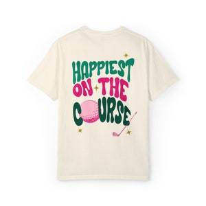 Preppy Golf Groen en Roze T-shirt Comfort Kleuren Zomer Country Club Shirt Golfer Cadeau
