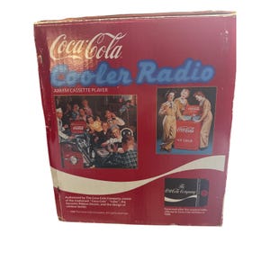 Coca Cola Cooler Radio AM FM Cassette Player OTR 1949 Red Nostalgia Bild 5