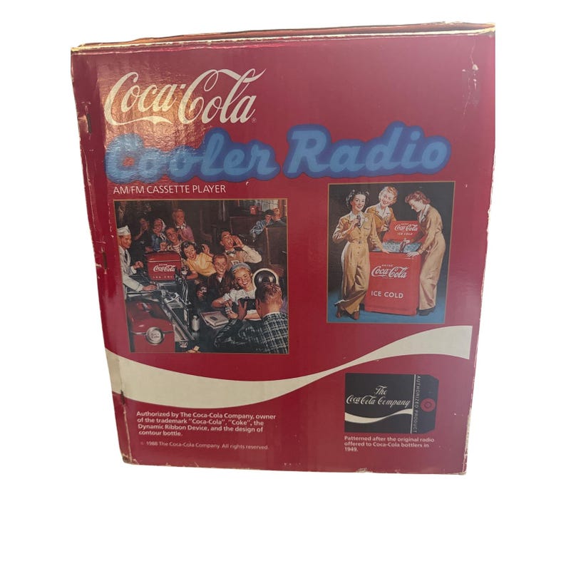 Coca Cola Cooler Radio AM FM Cassette Player OTR 1949 Red Nostalgia Bild 5