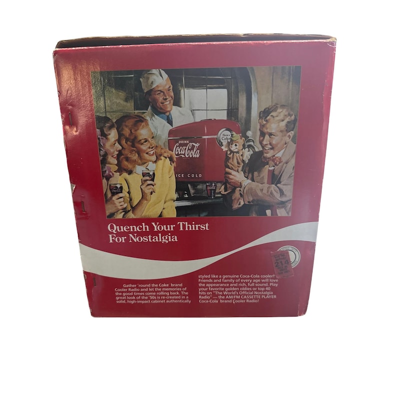 Coca Cola Cooler Radio AM FM Cassette Player OTR 1949 Red Nostalgia Bild 3