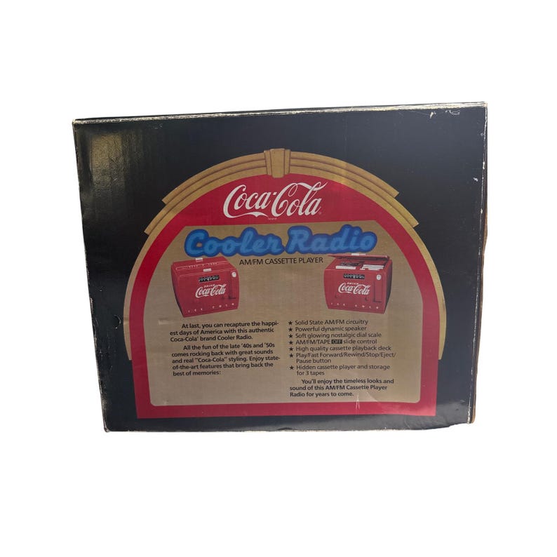Coca Cola Cooler Radio AM FM Cassette Player OTR 1949 Red Nostalgia Bild 4