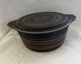 Vintage Pyrex Terra Black Casserole Dish