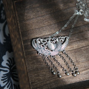 Retro Chinese Phoenix Pendant Necklace