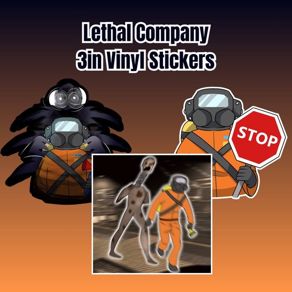 Lethal Company Great Assets to the Company 3 inch Vinyl Stickers || Stop Sign, Brakken, Coilhead