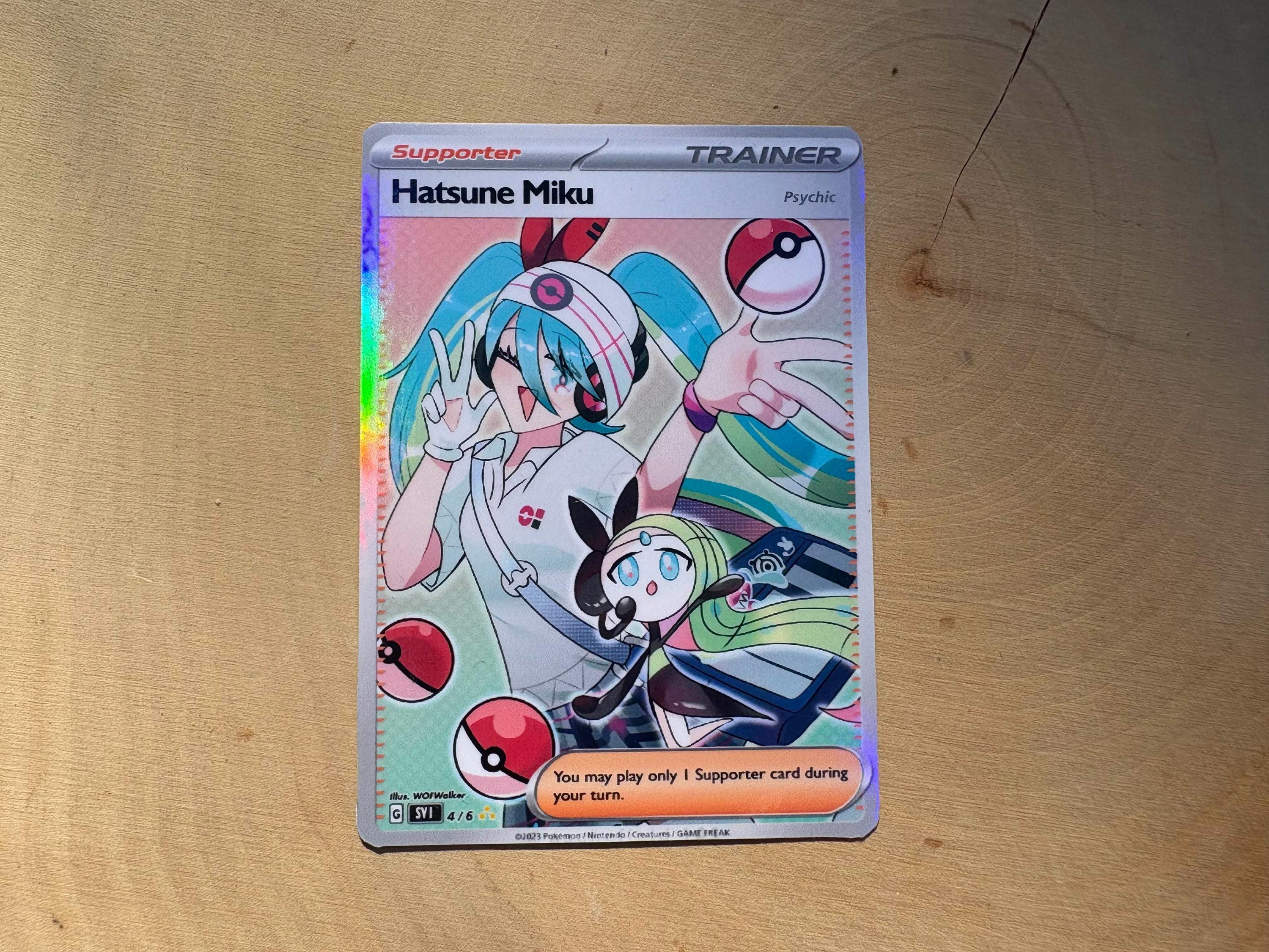 Hatsune Miku Pokemon Project Voltage Cards Psychic Dark - Etsy