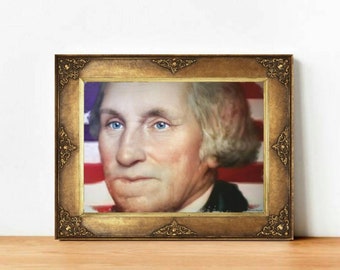 George Washington Digital Illustration Print