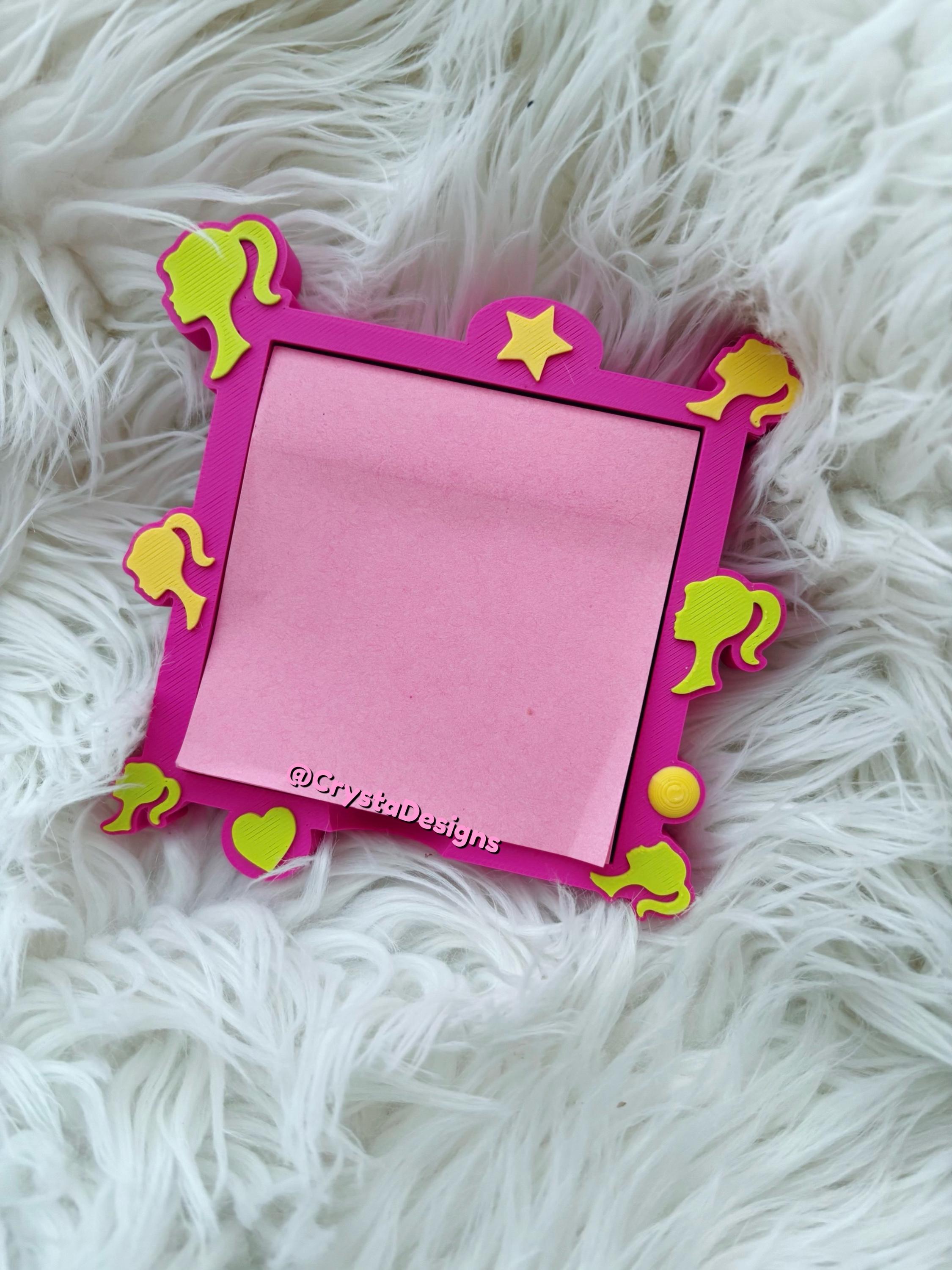 Barbie Inspired Post-it Note Holder | Personalized Desk Accessory ...