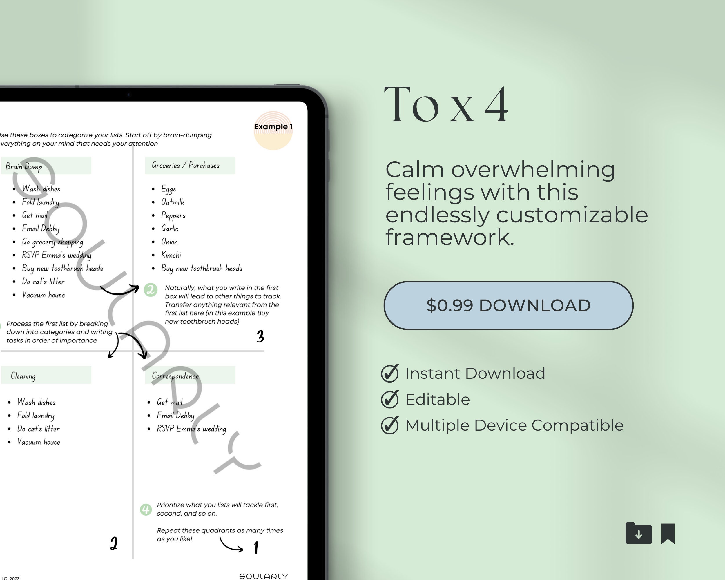 Manage Overwhelming Tasks With a To-do List Framework Instant Digital ...