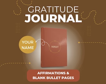 Personalized Gratitude Journal, Notebook, Bullet Journal, Creative Art Notebook, Mental Health Journal, Therapist-Approved Expression