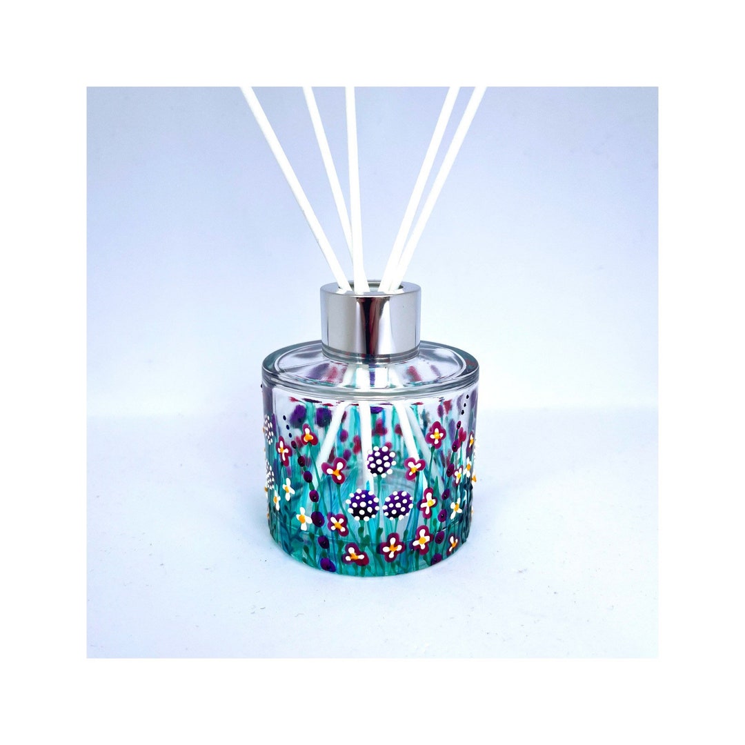 Reed Diffuser Bottle & Reeds (wild Meadow Flowers). Hand Painted so Can ...