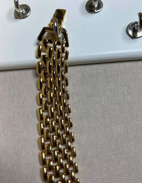 Vintage Napier Egyptian Collar Gold Tone Link Nec… - image 10