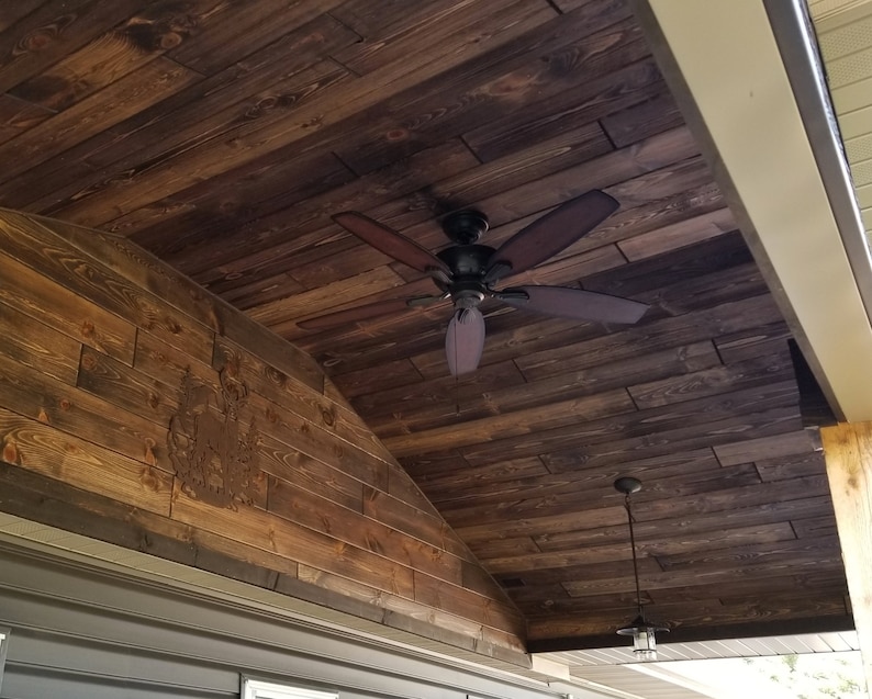 Rust Brown Ceiling 6 Inch Lodge Brown Ceiling or Wall Palette, Reclaimed Rustic Barn Wood ...