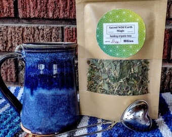 Bliss organic herbal tea/tisane, for uplifting positivity and mood-boosting happiness, herbal tea, organically grown tea, happiness tea, tea