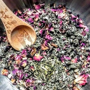 Roman&#39;tea&#39;c organic herbal tea/tisane for love and heart-opening romance, organic herbal tea, organically grown tea, made with LOVE, tea