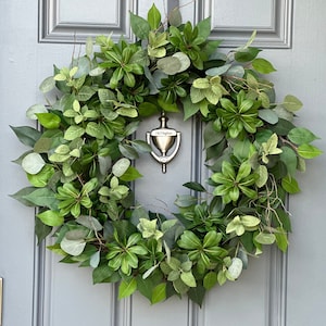 Eucalyptus greenery wreath,  handmade wreath for your front door, all seasons wreath, modern farmhouse wreath, interior wall decor,XL wreath