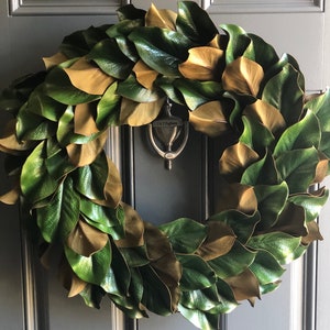 Magnolia Front Door Wreath,  Year Round Wreath, Front Porch Decor, Farmhouse Front Door, Magnolia Wall Decor