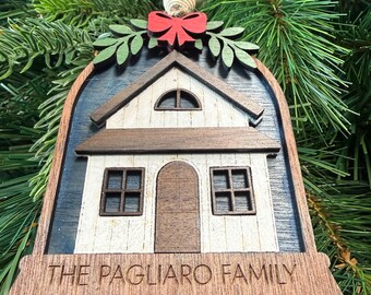 Personalized Christmas Ornament, New Home Gift, Housewarming Gift