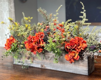 Table fall centerpiece, Thanksgiving table decor, Fall floral decor, Autumn arrangement, farmhouse decor, housewarming gift, hostess gift