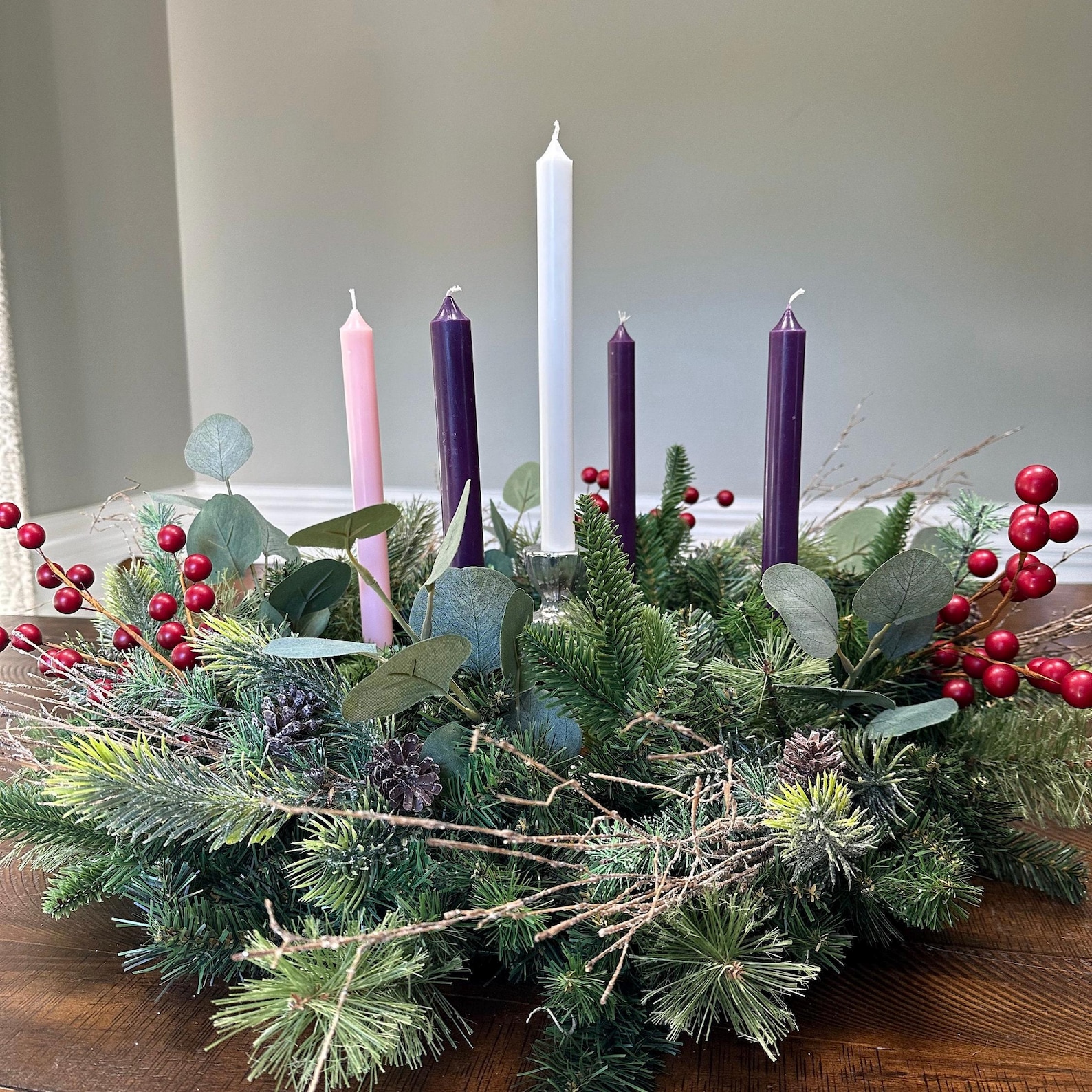 Advent wreath, Religious wreath, Catholic advent countdown, Jesus Christmas wreath, Prayer booklet