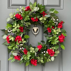 4th of July wreath, Memorial Day front door wreath, Patriotic wreath, Veterans Day Wreath, Summer Wreath Front Door, Red White blue decor