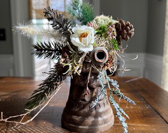 Bell Christmas Ornament , Handmade Wooden Bell Decor, Coworker gift, Nature lover gift, Thank you gift, Sympathy, Thinking of you gift